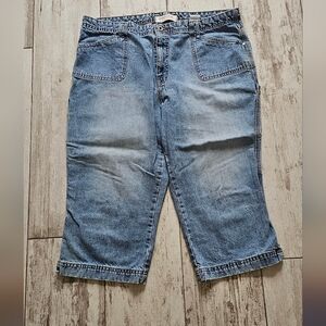 Hydraulic Vintage Cropped Carpenter Women's Blue Denim Jeans 19/20 Fits Like 16W